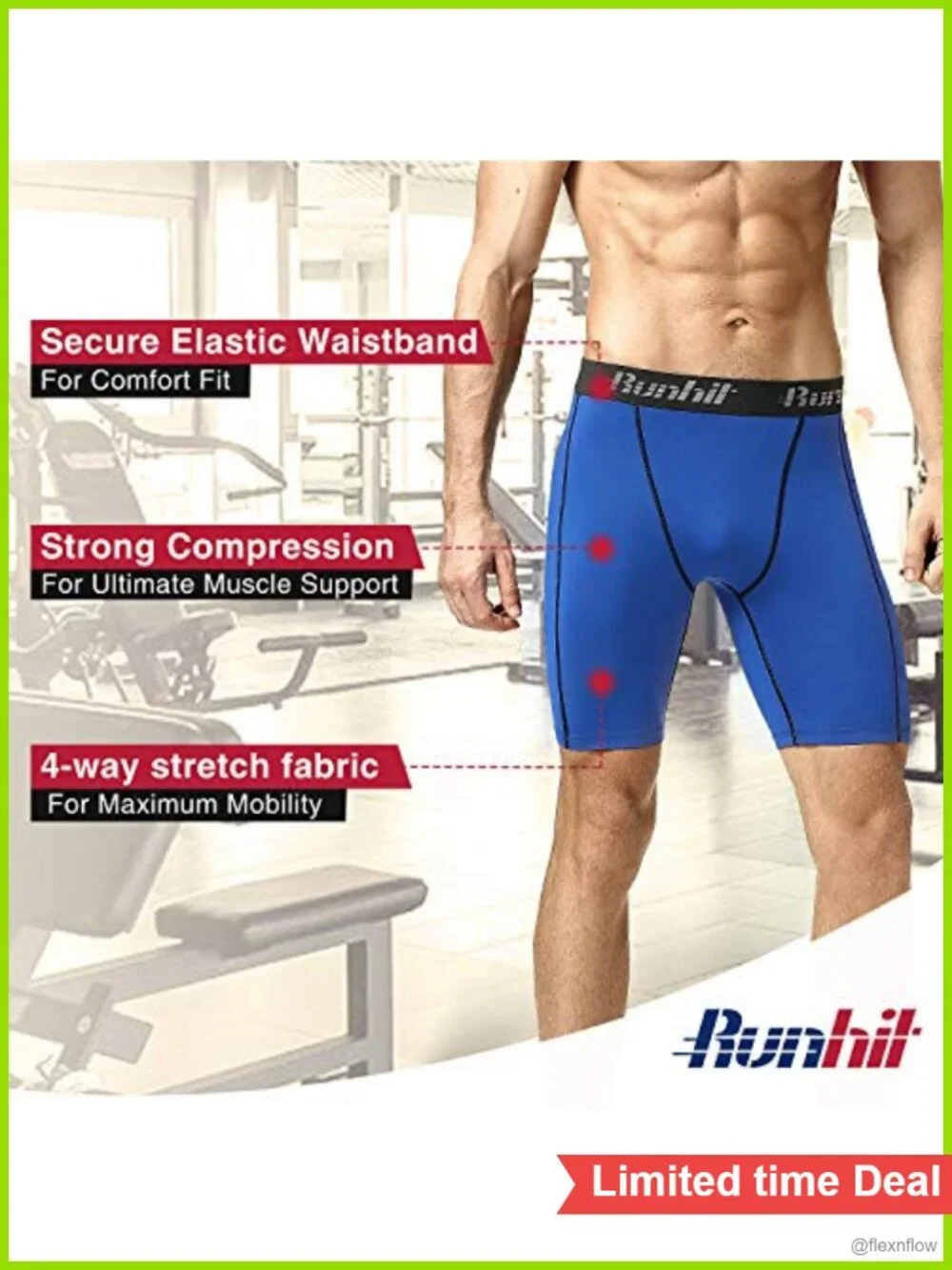 Compression Shorts Men Spandex Running Athletic Workout
